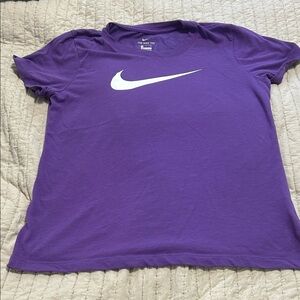 Nike Purple Short Sleeve Tee with White Swoosh